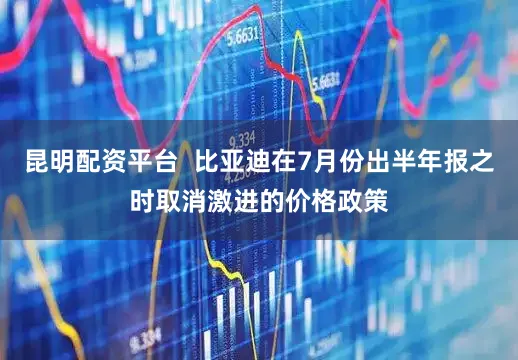 昆明配资平台  比亚迪在7月份出半年报之时取消激进的价格政策